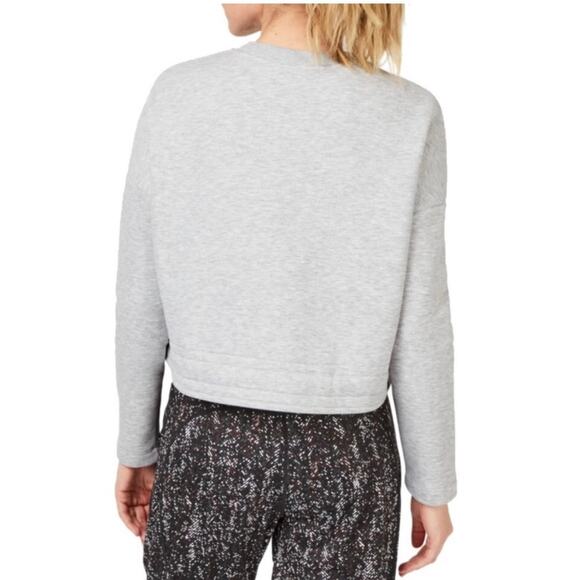 Sweaty Betty Gray Crop Crewneck Sweatshirt Women's Medium - Picture 8 of 8